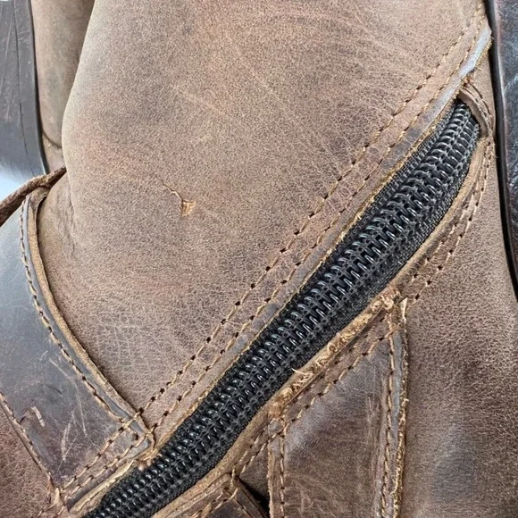 boc Distressed Brown Ankle Booties - Picture 7 of 11